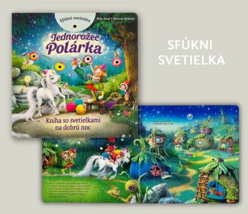 Polárka jednorožec, kniha so svetielkami sfúkni 